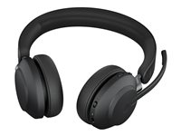 Jabra Evolve2 65 UC Stereo - Headset - på örat - Bluetooth - trådlös - USB-C - ljudisolerande - svart - med laddningsställ 26599-989-889