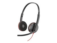 HP Poly Blackwire 3220 - Blackwire 3200 Series - headset - på örat - kabelansluten - USB-C - svart - Skype-certifierat, Cisco Jabber-certifierad, Avaya-certifierad, UC-certifierad 8X228A6