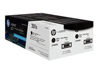 HP 201X - 2-pack - Lång livslängd - svart - original - LaserJet - tonerkassett (CF400XD) - för Color LaserJet Pro M252dn, M252dw, M252n, MFP M277c6, MFP M277dw, MFP M277n CF400XD