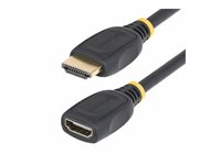 StarTech.com 6.6ft HDMI 2.0 Extension Cable, 4K 60Hz, M/F - High Speed - HDMI-förlängningskabel - HDMI hane till HDMI hona - 2 m - skärmad - svart - passiv, 4K60Hz stöd HD2MF6FL