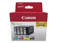 Canon PGI-1500 BK/C/M/Y Multipack - 4-pack - svart, gul, cyan, magenta - original - bläcktank - för MAXIFY MB2050, MB2150, MB2155, MB2350, MB2750, MB2755 9218B006