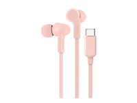 Belkin SoundForm - Hörlurar med mikrofon - inuti örat - kabelansluten - USB-C - ljudisolerande - rosa G3H0002HQPKV2