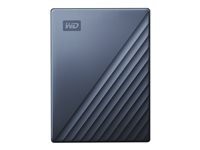 WD My Passport Ultra WDBFTM0040BBL - Hårddisk - krypterat - 4 TB - extern (portabel) - USB 3.0 (USB-C kontakt) - 256 bitars AES - blå WDBFTM0040BBL-WESN