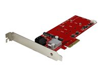 StarTech.com 2x M.2 NGFF SSD RAID-kontrollerkort plus 2x SATA III-portar - PCIe - Kontrollerkort (RAID) - M.2 - M.2 Card / SATA 6Gb/s - RAID 0, 1, 10, JBOD - PCIe 2.0 x2 - för P/N: BNDTB10GI, BNDTB210GSFP, BNDTB310GNDP, BNDTB410GSFP, BNDTB4M2E1, BNDTBUSB3142 PEXM2SAT3422