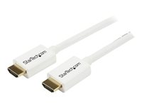 StarTech.com 7m/23 ft CL3 Rated HDMI Cable with Ethernet, In Wall Rated HDMI Cable 4K 30Hz, UHD High Speed HDMI Cable 10.2 Gbps Bandwidth, 4K Ultra HD HDMI 1.4 Video / Display Cable, 30AWG - Long White HDMI Cable - HDMI-kabel - HDMI hane till HDMI hane - 7 m - dubbelt skärmad - vit HD3MM7MW