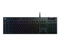 Logitech Gaming G815 - Tangentbord - bakgrundsbelysning - USB - AZERTY - fransk - tangentbrytare: GL Clicky - svart 920-009089