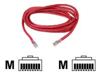 Belkin - Patch-kabel - RJ-45 (hane) till RJ-45 (hane) - 5 m - UTP - CAT 5e - formpressad, hakfri - röd A3L791CP05MRDHS