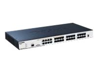 D-Link xStack DGS-3120-24SC - Switch - Administrerad - 16 x SFP + 8 x kombinations-SFP - skrivbordsmodell DGS-3120-24SC/SI