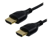 StarTech.com 1,8 m smal höghastighets-HDMI-kabel med Ethernet - Ultra HD 4k x 2k HDMI-kabel - HDMI till HDMI M/M - HDMI-kabel med Ethernet - HDMI hane till HDMI hane - 1.8 cm - svart - för P/N: LENYMCHDVUGK, SV431DHD4KU, SV431HDU3A2 HDMIMM6HSS